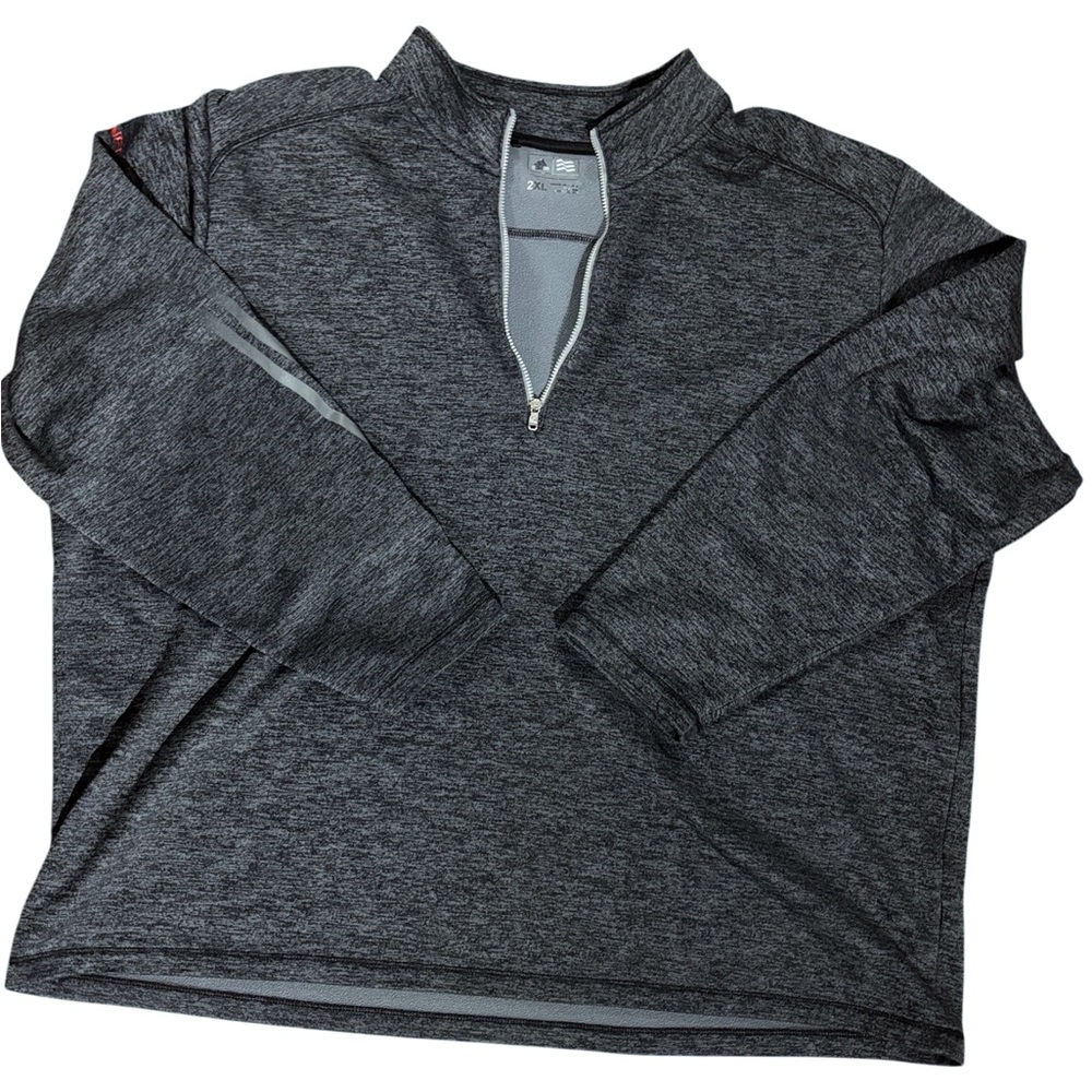 Adidas Charcoal Heather Quarter-Zip Jacket